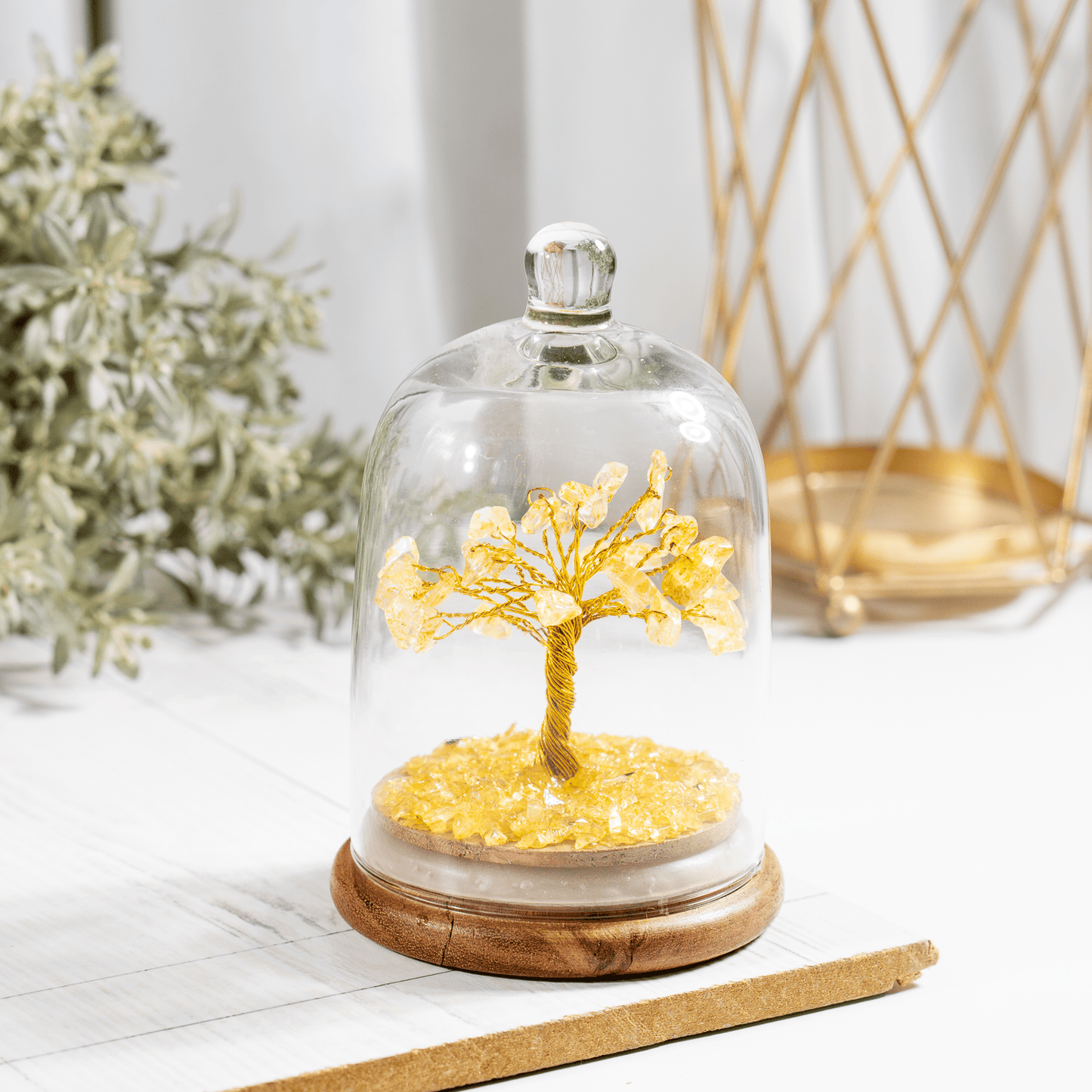 Citrine Dome Tree | Natural Crystal Decor | Feng Shui Tree | Healing Gemstone Bonsai | Home, Office Decor