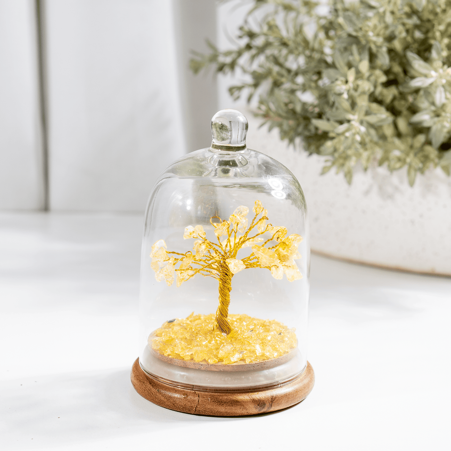 Citrine Dome Tree | Natural Crystal Decor | Feng Shui Tree | Healing Gemstone Bonsai | Home, Office Decor