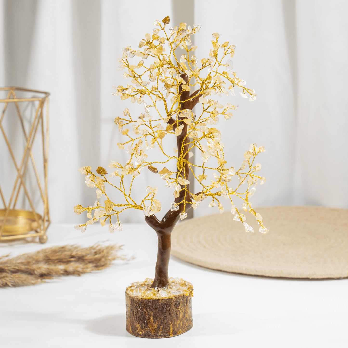 Citrine Orgone Based  Crystal Tree With 300 Natural Crystal Chips
