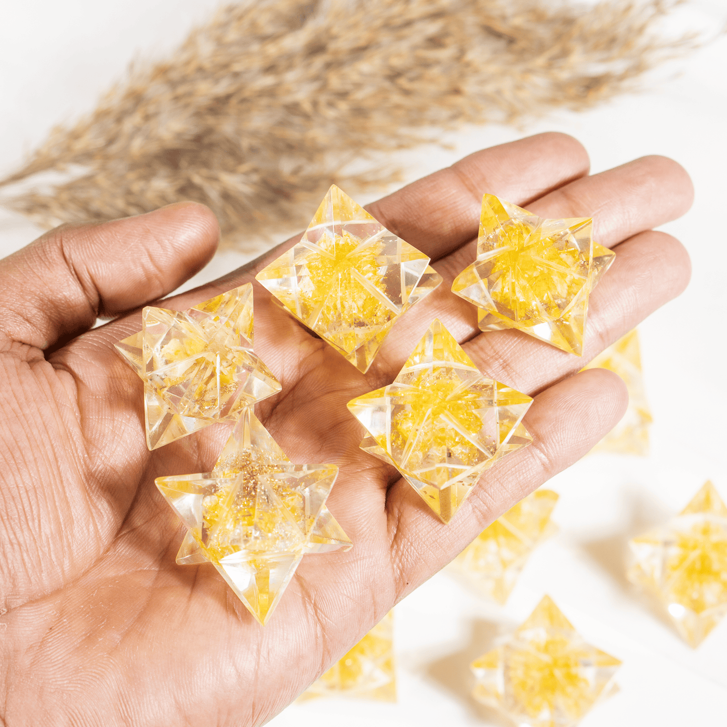 Orgone Citrine Merkaba Stars