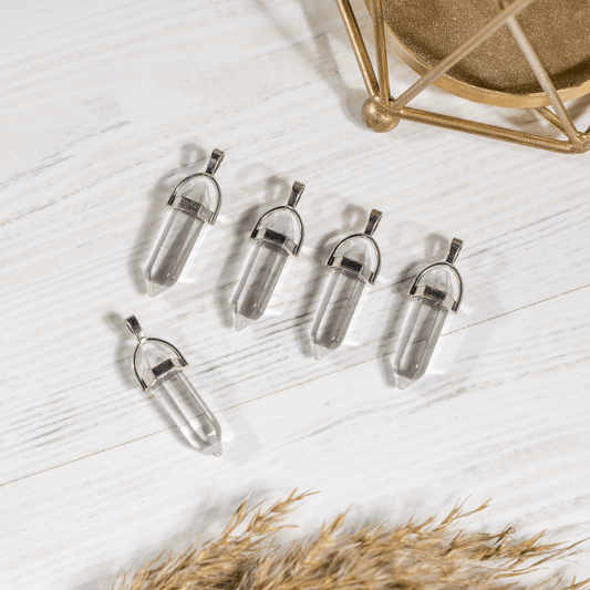 Clear Quartz Crystal Pendant | Double Terminated Crystal Point | Natural Gemstone Jewelry | Pendant Necklace