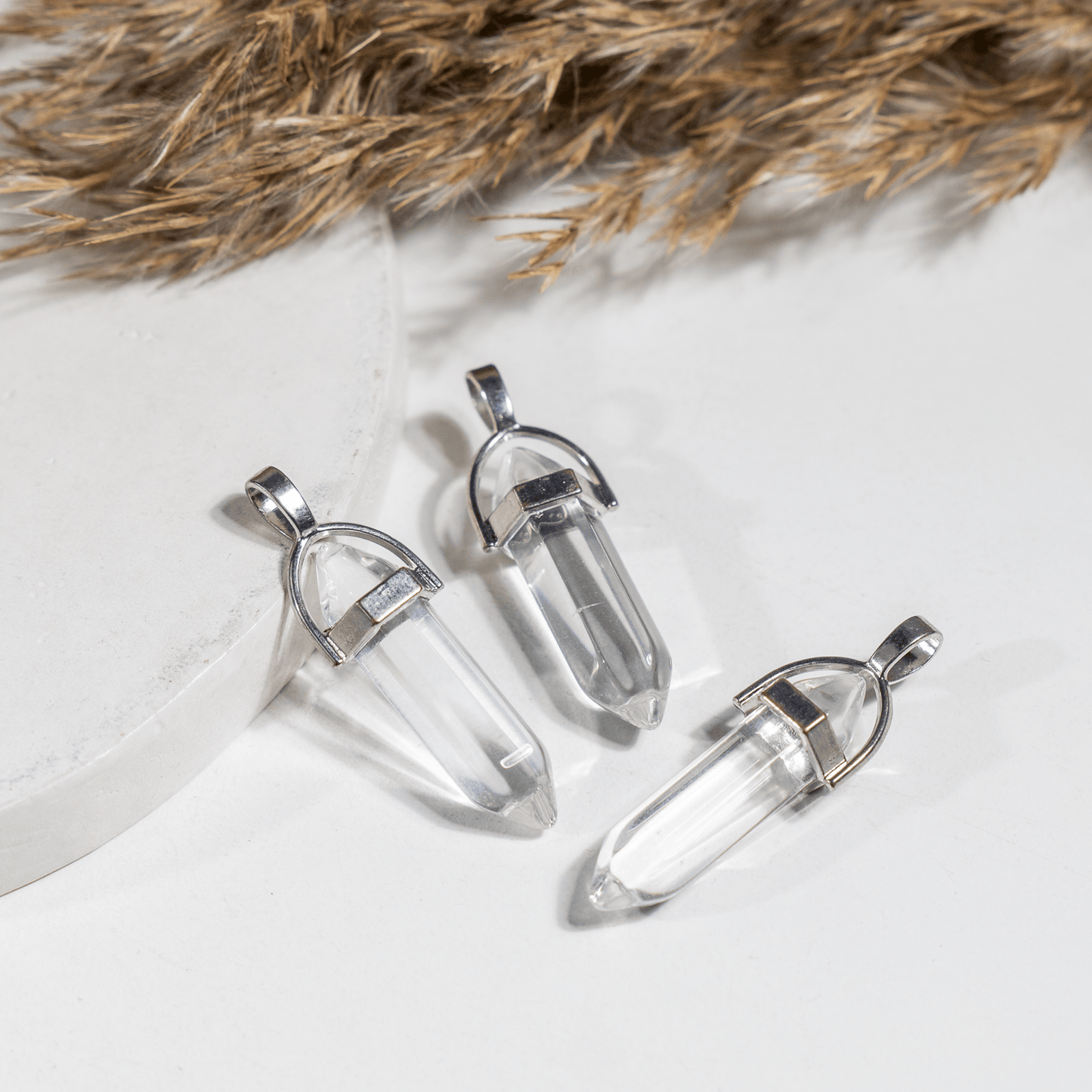 Clear Quartz Crystal Pendant | Double Terminated Crystal Point | Natural Gemstone Jewelry | Pendant Necklace