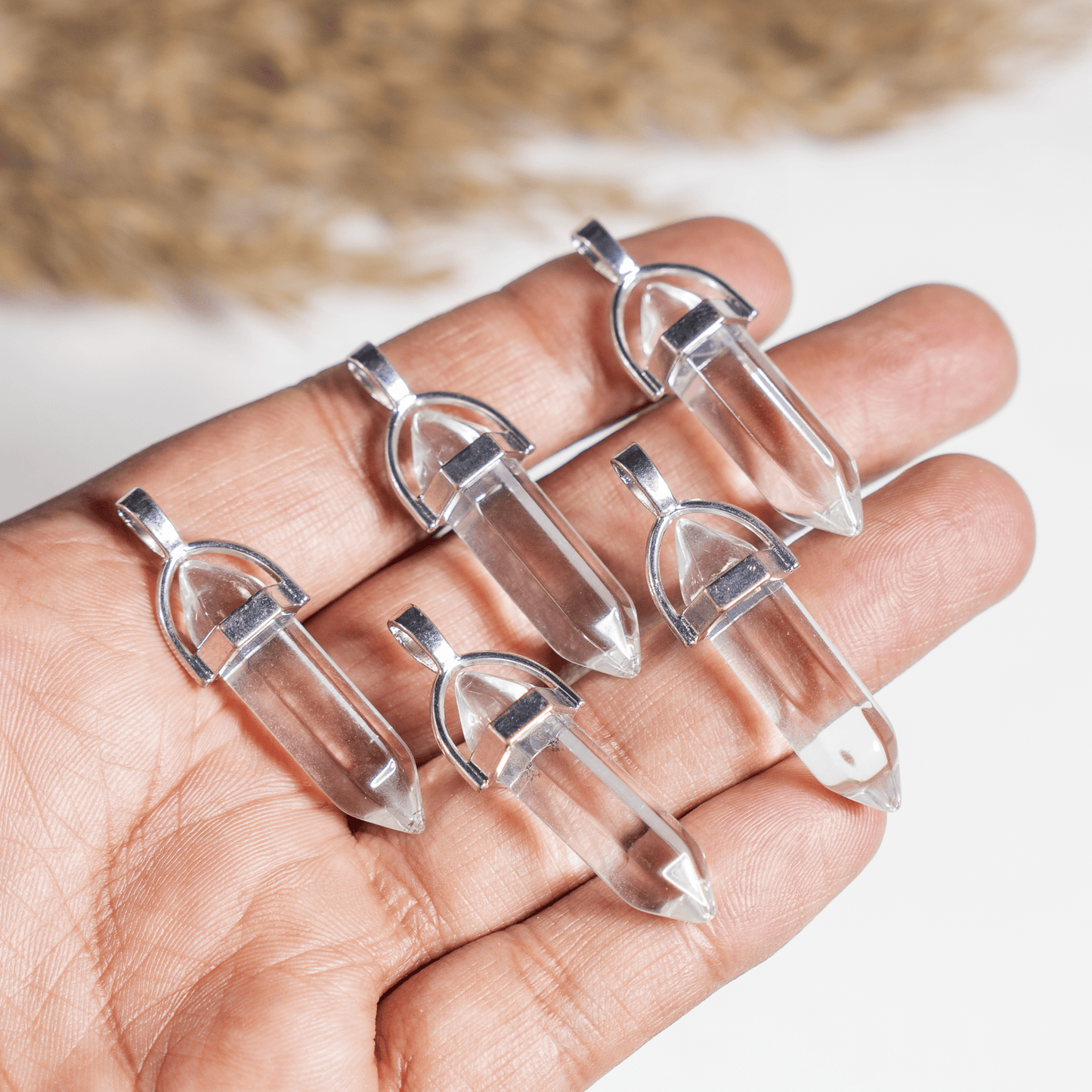 Clear Quartz Crystal Pendant | Double Terminated Crystal Point | Natural Gemstone Jewelry | Pendant Necklace