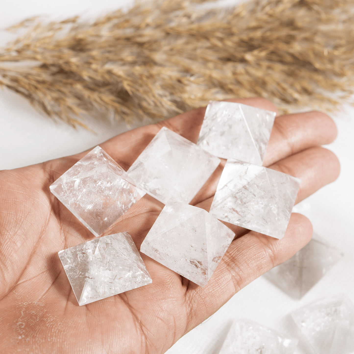 1" Clear Quartz Crystal Pyramids