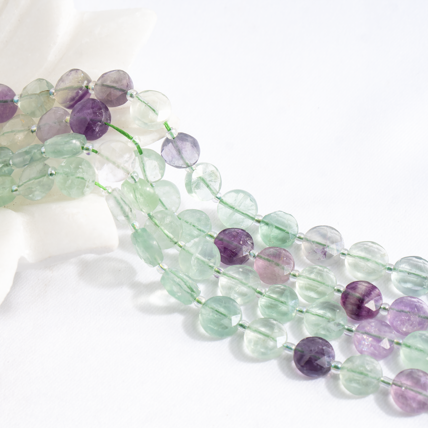 Heishi Disc Beads | Natural Gemstone Beads | Round Flat Spacer Beads | Jewelry Making | DIY Bracelets & Necklaces | Craft Beads