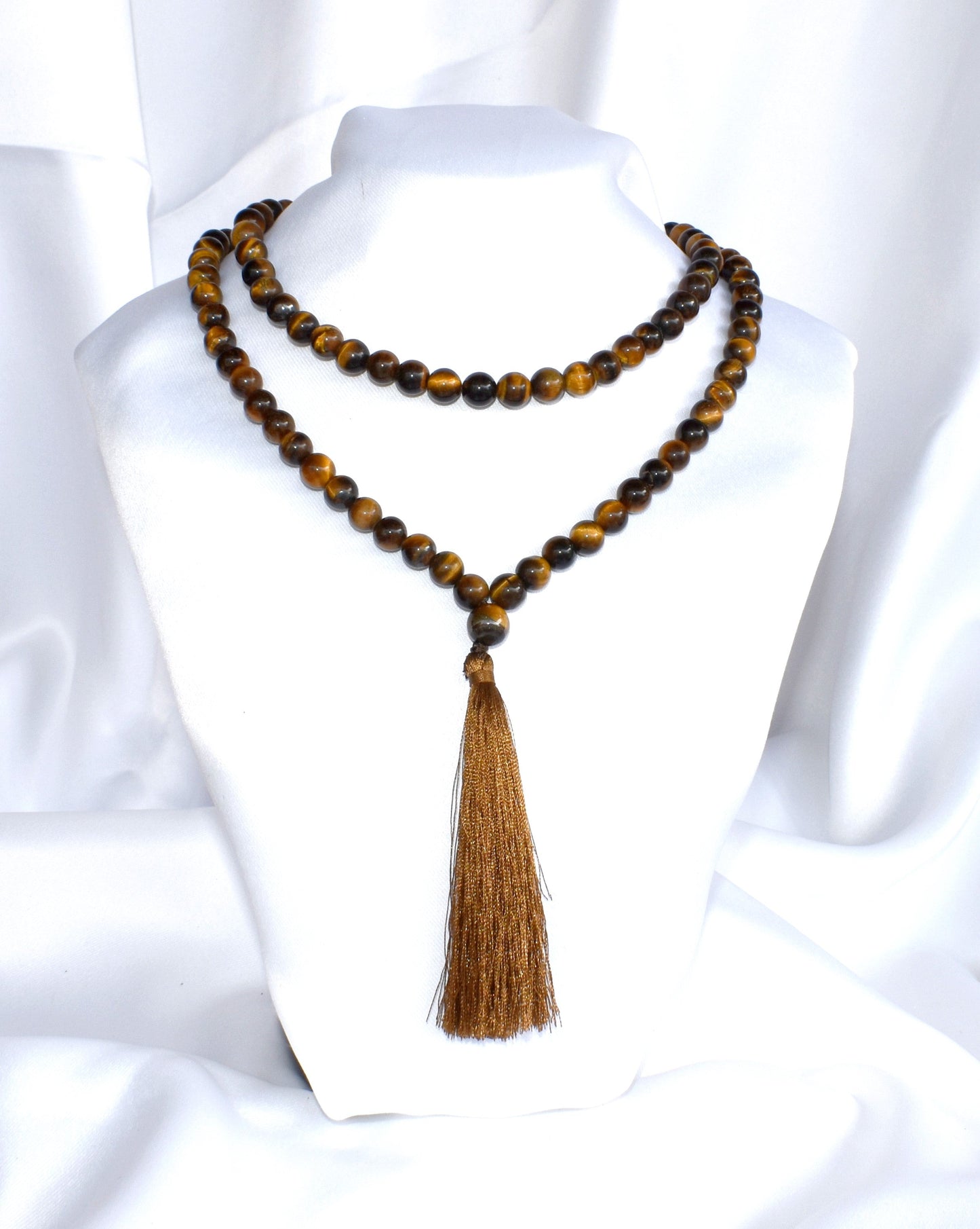 Tiger Eye Mala with 108 Prayer Beads, Buddhist Mala use for Meditation & Jap