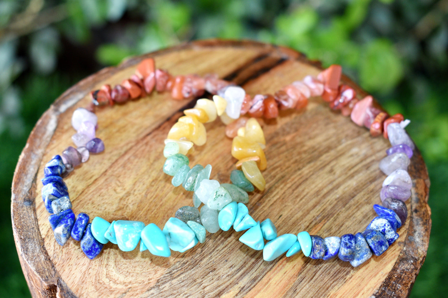 7 Chakra Gemstone Chip Bracelet