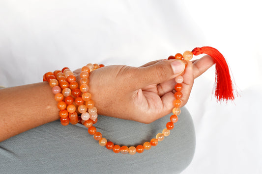 108 Carnelian Bead Prayer Mala