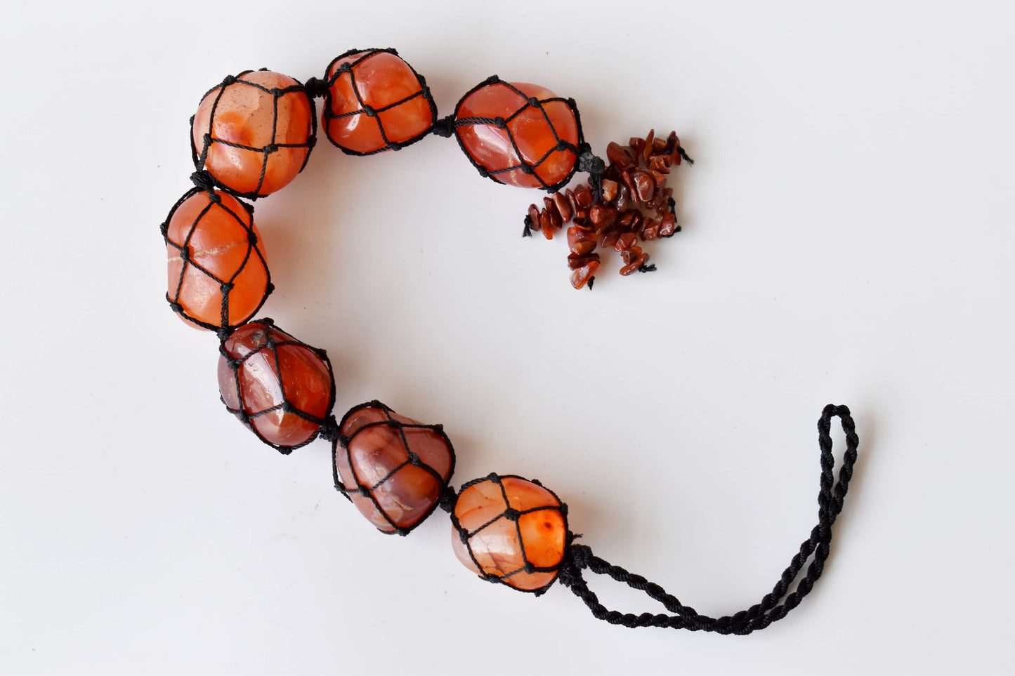 Carnelian Tumbled Stone Car Hanger