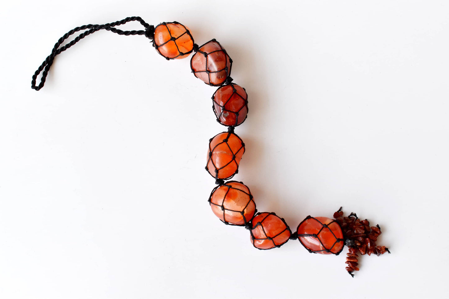 Carnelian Tumbled Stone Car Hanger