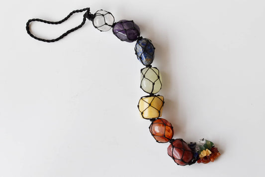 7 Chakra Tumbled Stone Car Hanger