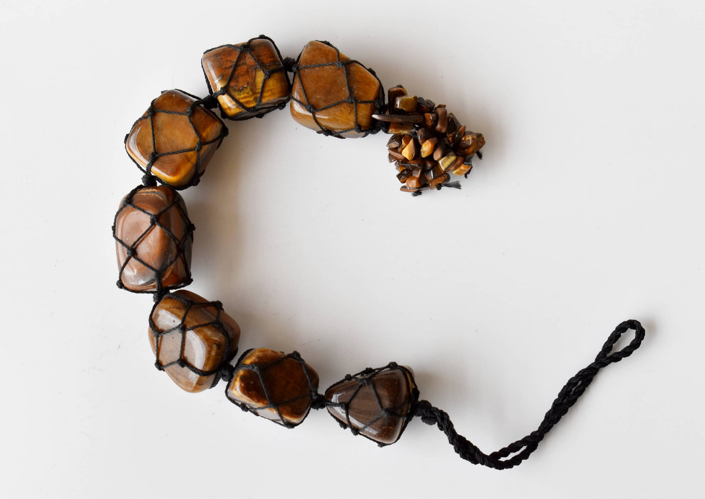 Tiger Eye Tumbled Stone Car Hanger