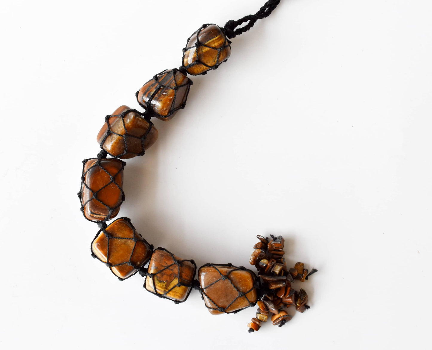 Tiger Eye Tumbled Stone Car Hanger