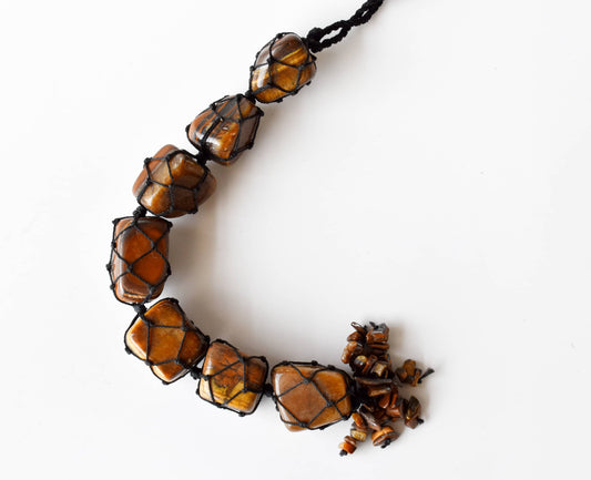 Tiger Eye Tumbled Stone Car Hanger