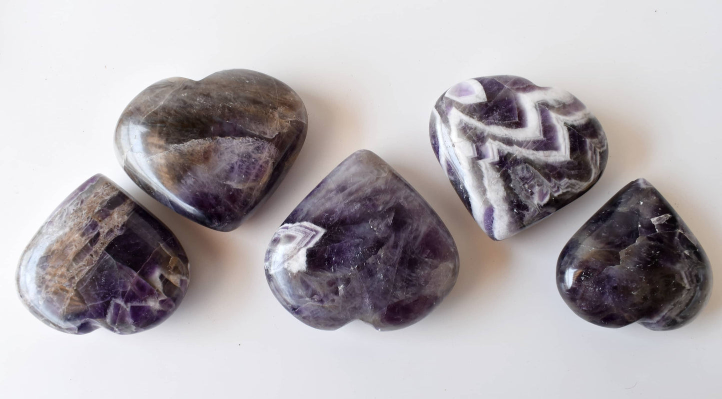 1kg Amethyst Heart Crystals (2 inch)