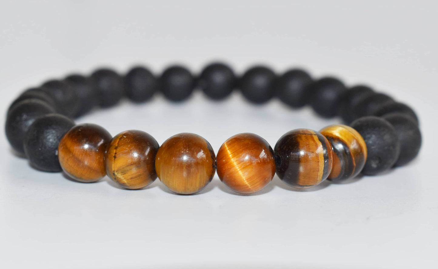 Lava with Tiger Eye Diffuser Bracelet