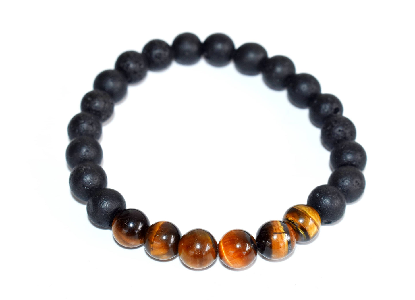 Lava with Tiger Eye Diffuser Bracelet