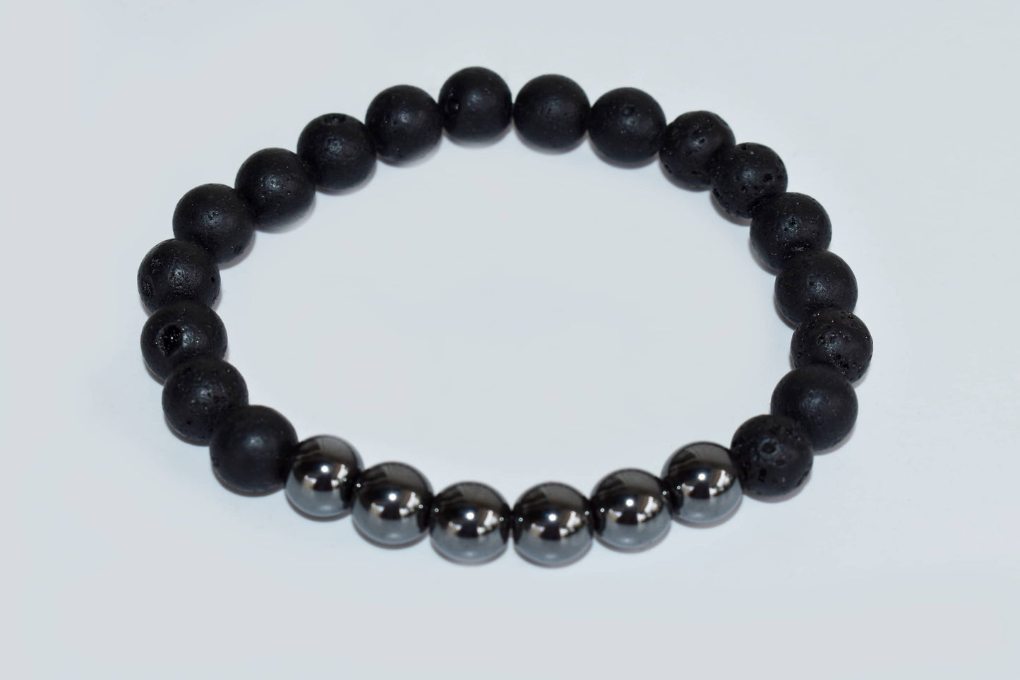Lava with Hematite Beads Diffuser Bracelet