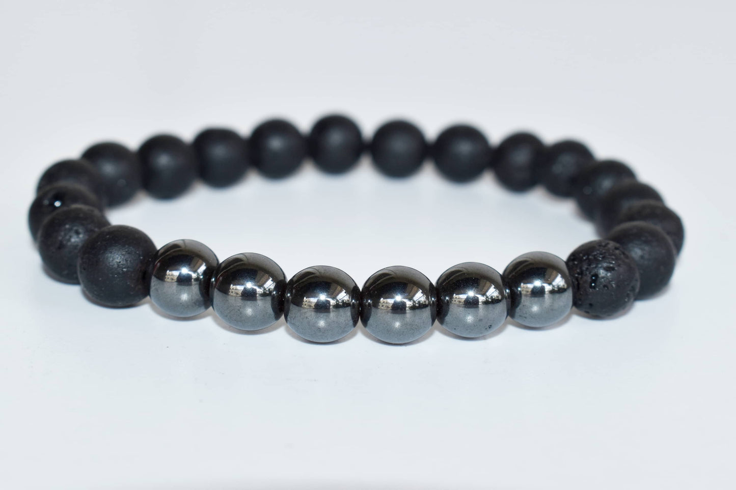 Lava with Hematite Beads Diffuser Bracelet