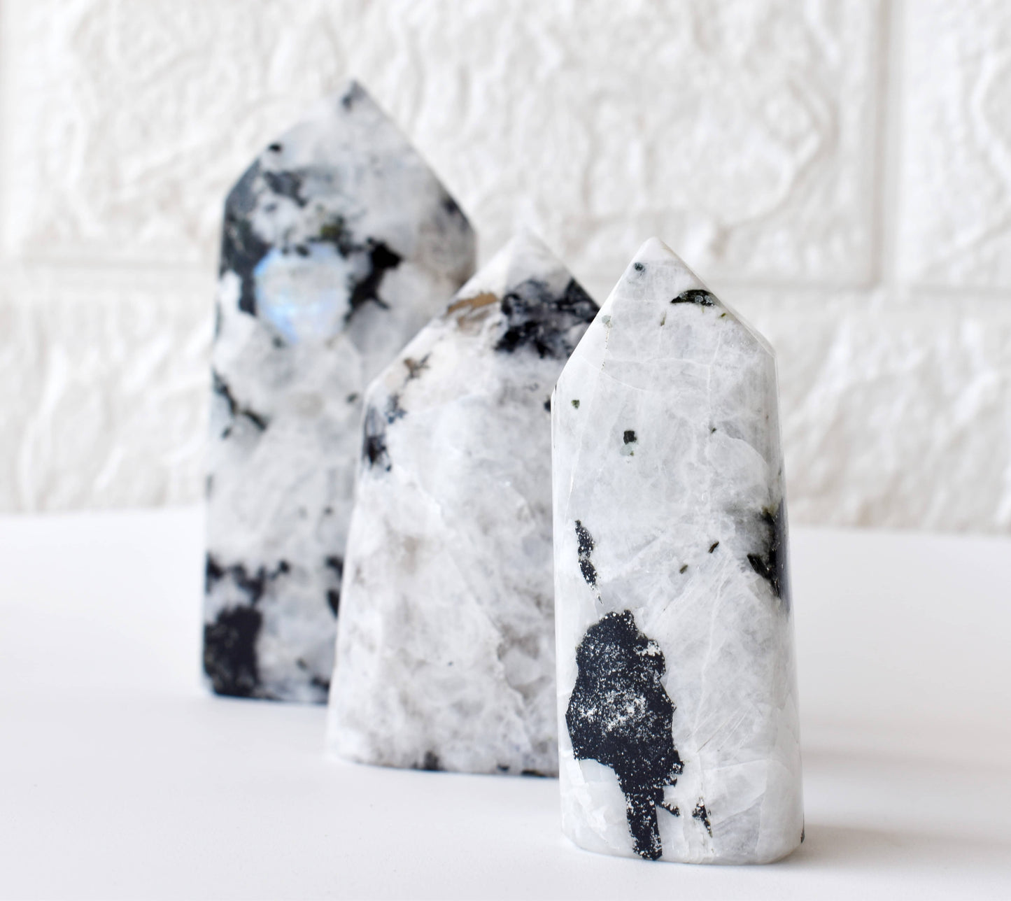 1kg Rainbow Moonstone Crystal Polished Point (2-4Pcs)