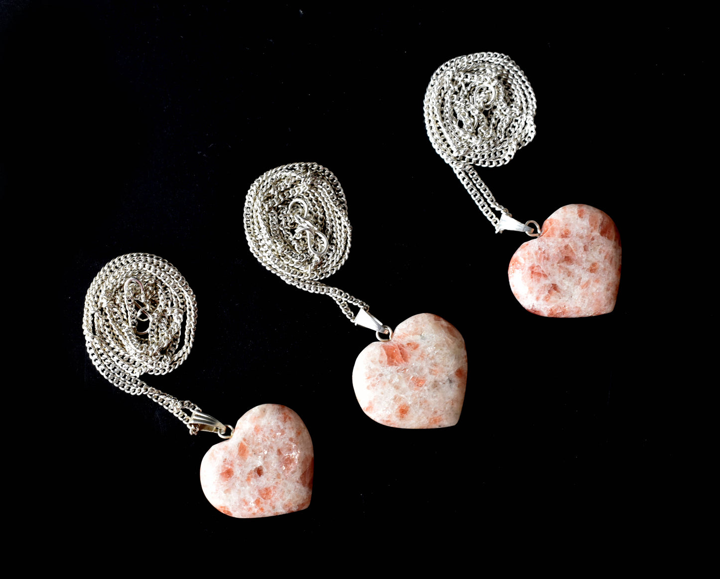 Sunstone Crystal Heart Pendant