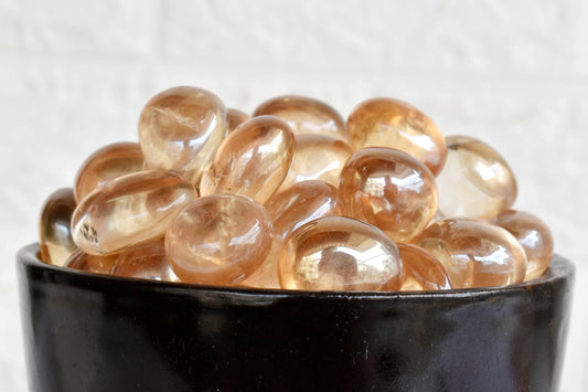 1Kg Aura Quartz Citrine Tumbled Stones