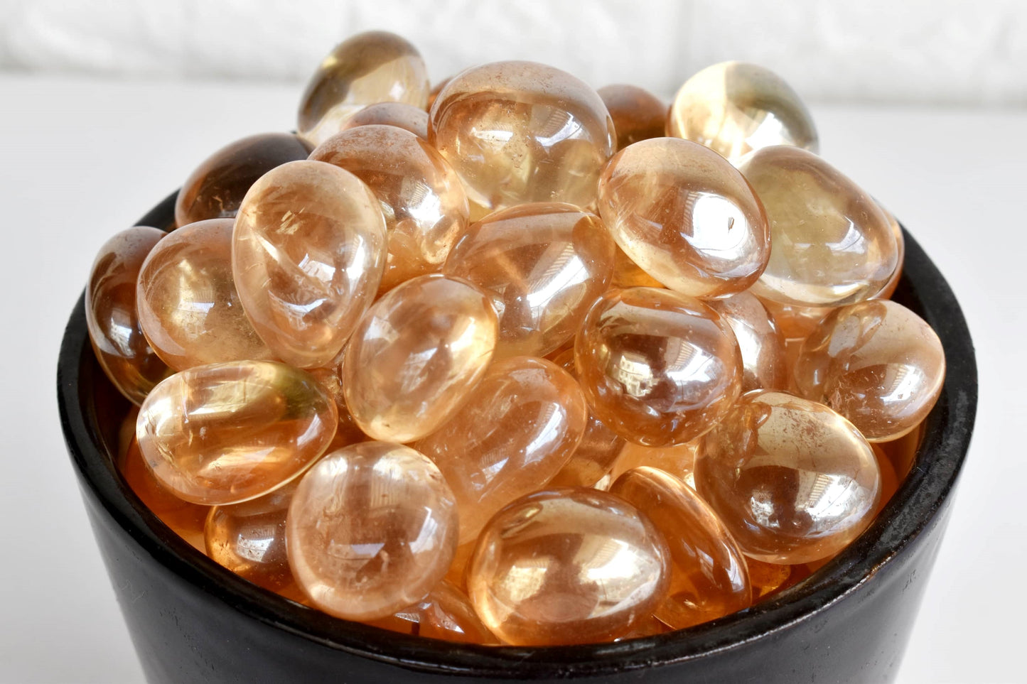 1Kg Aura Quartz Citrine Tumbled Stones