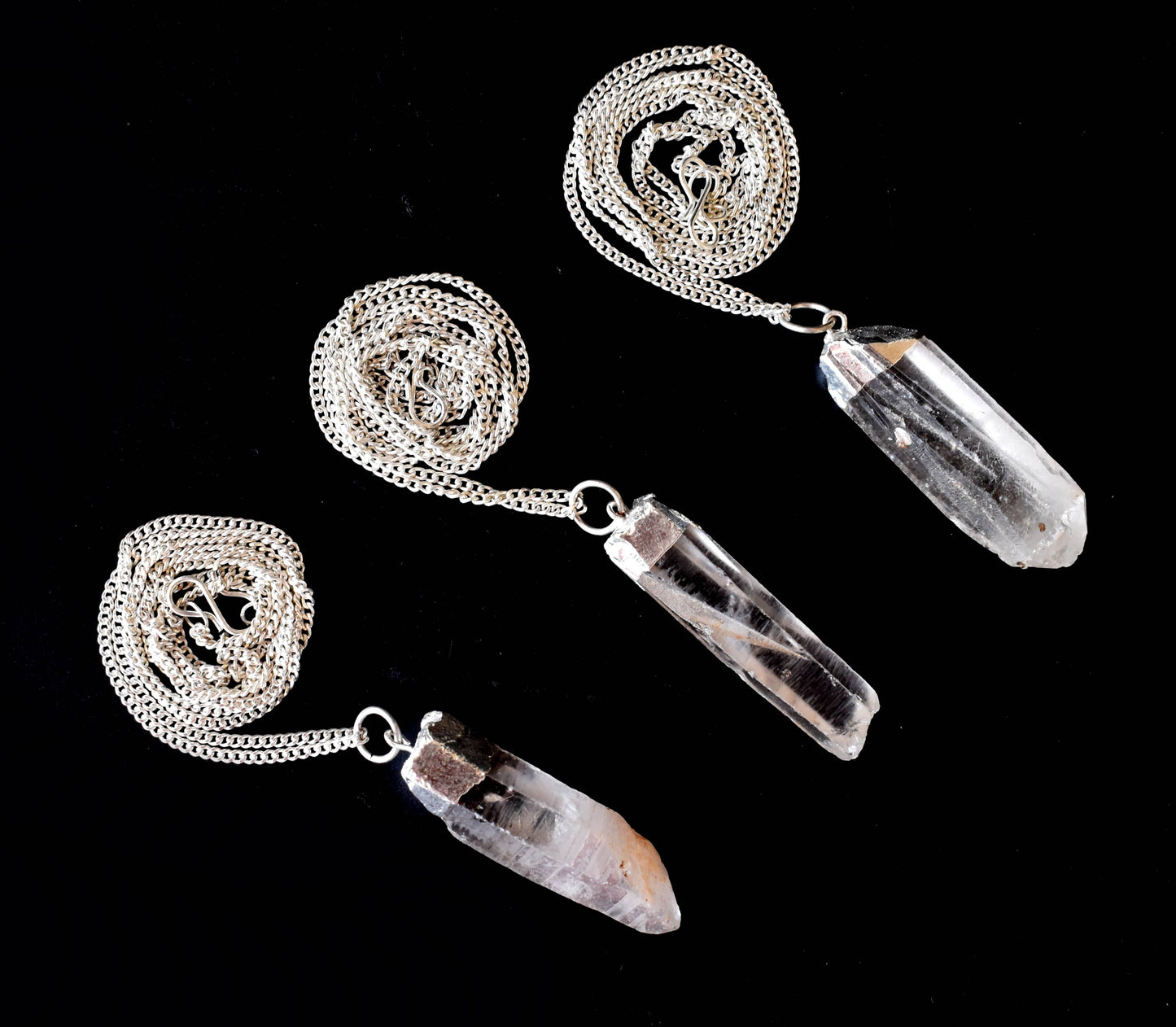 Clear Quartz Rough Stone Pendants