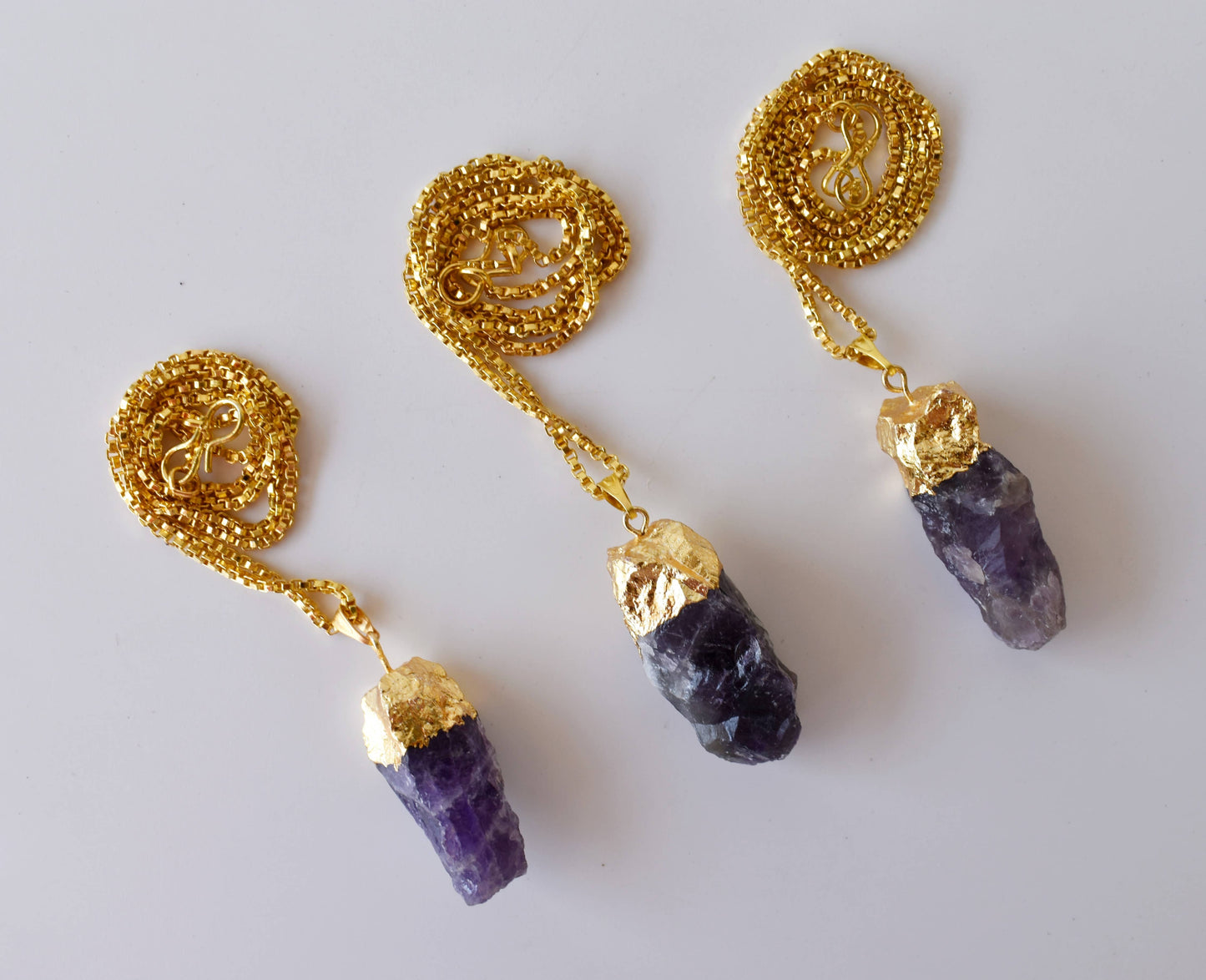 Amethyst Rough Stone Pendants