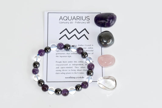 AQUARIUS Zodiac Crystal Kit