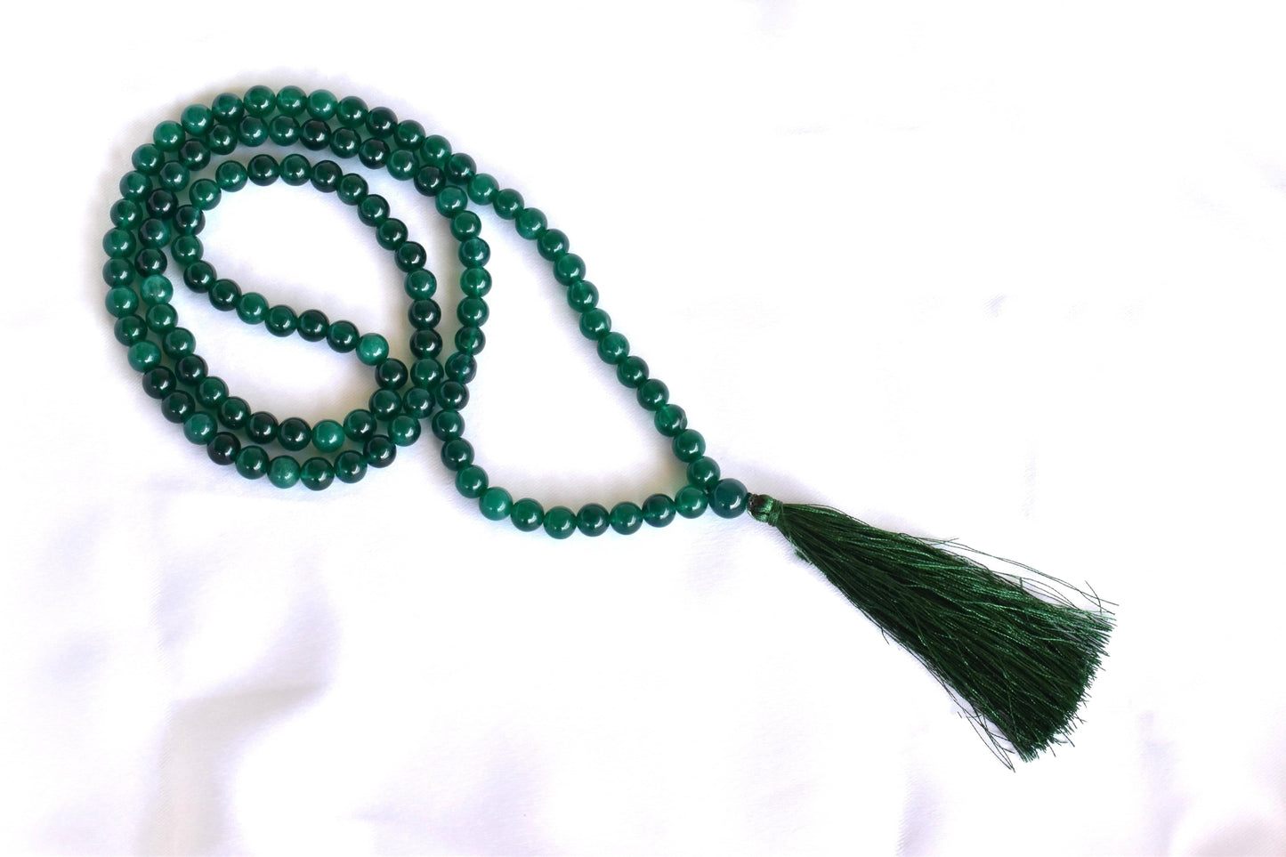 108 Green Jade Beads Prayer Mala
