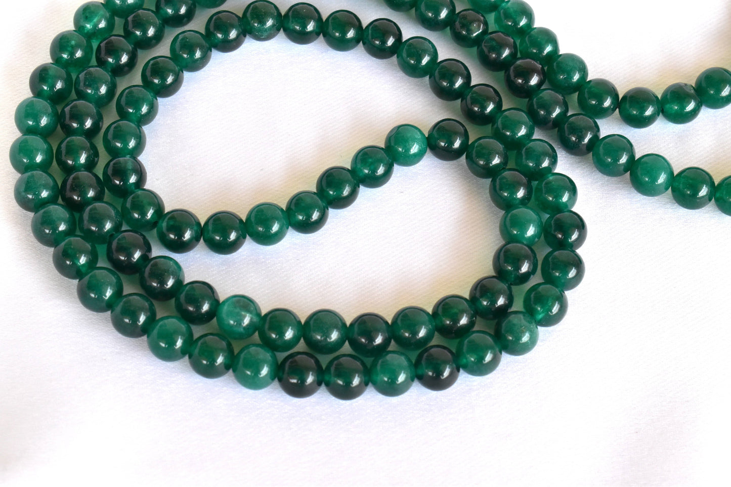 108 Green Jade Beads Prayer Mala