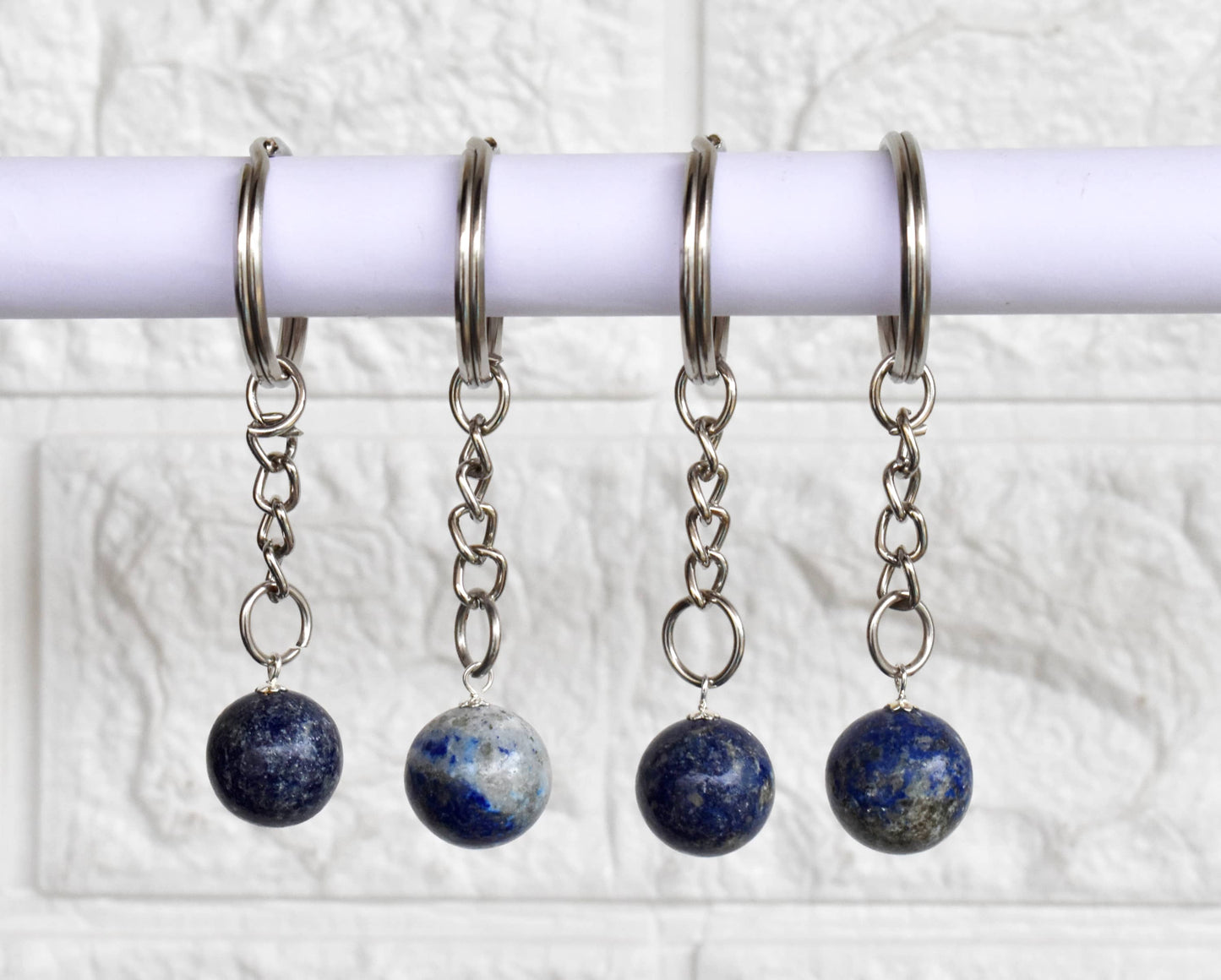 Keychains - Lapis Lazuli Worry Stones Keychains