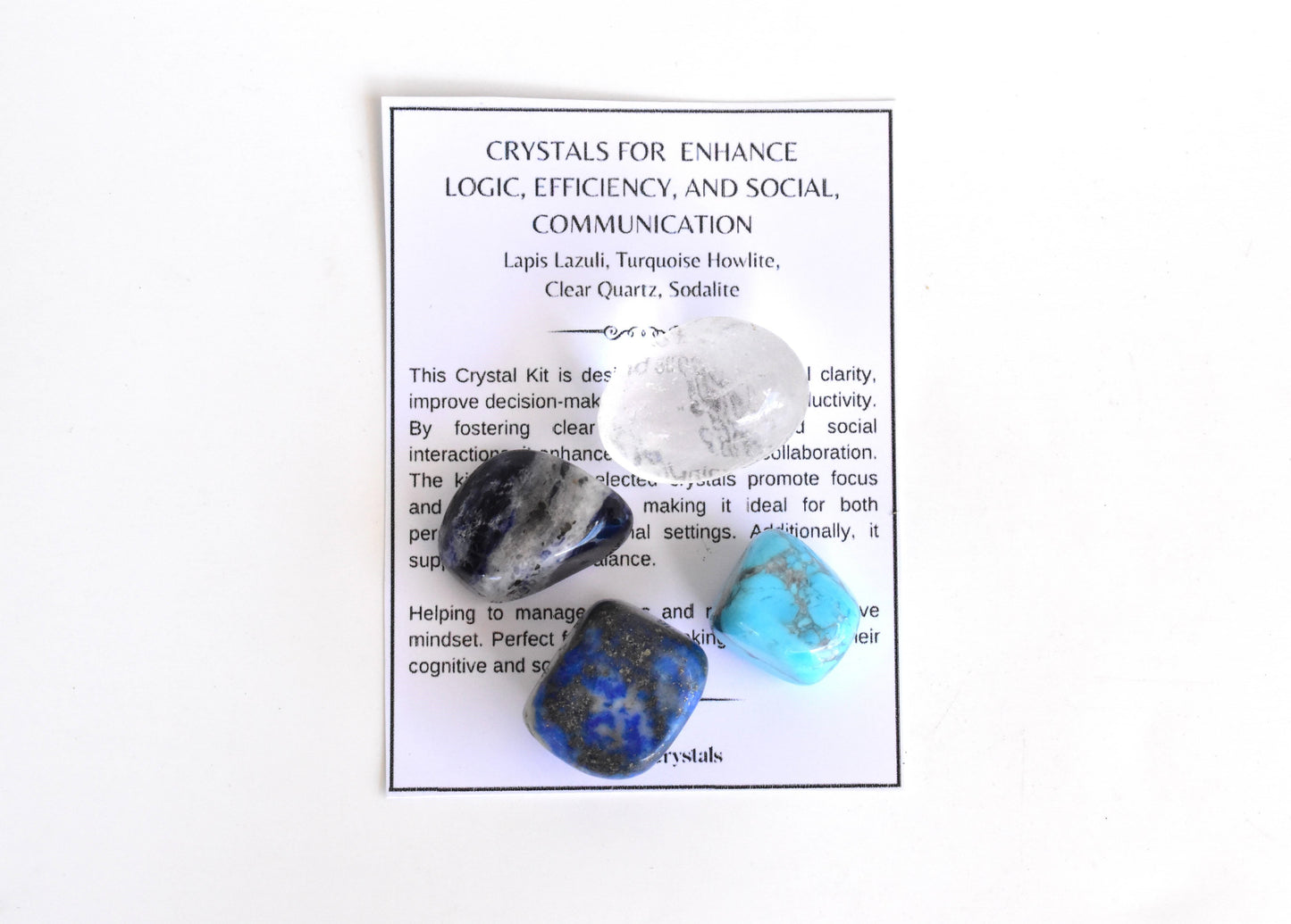 Enhance Logic, Efficiency, & Social, Communication Crystal Kits