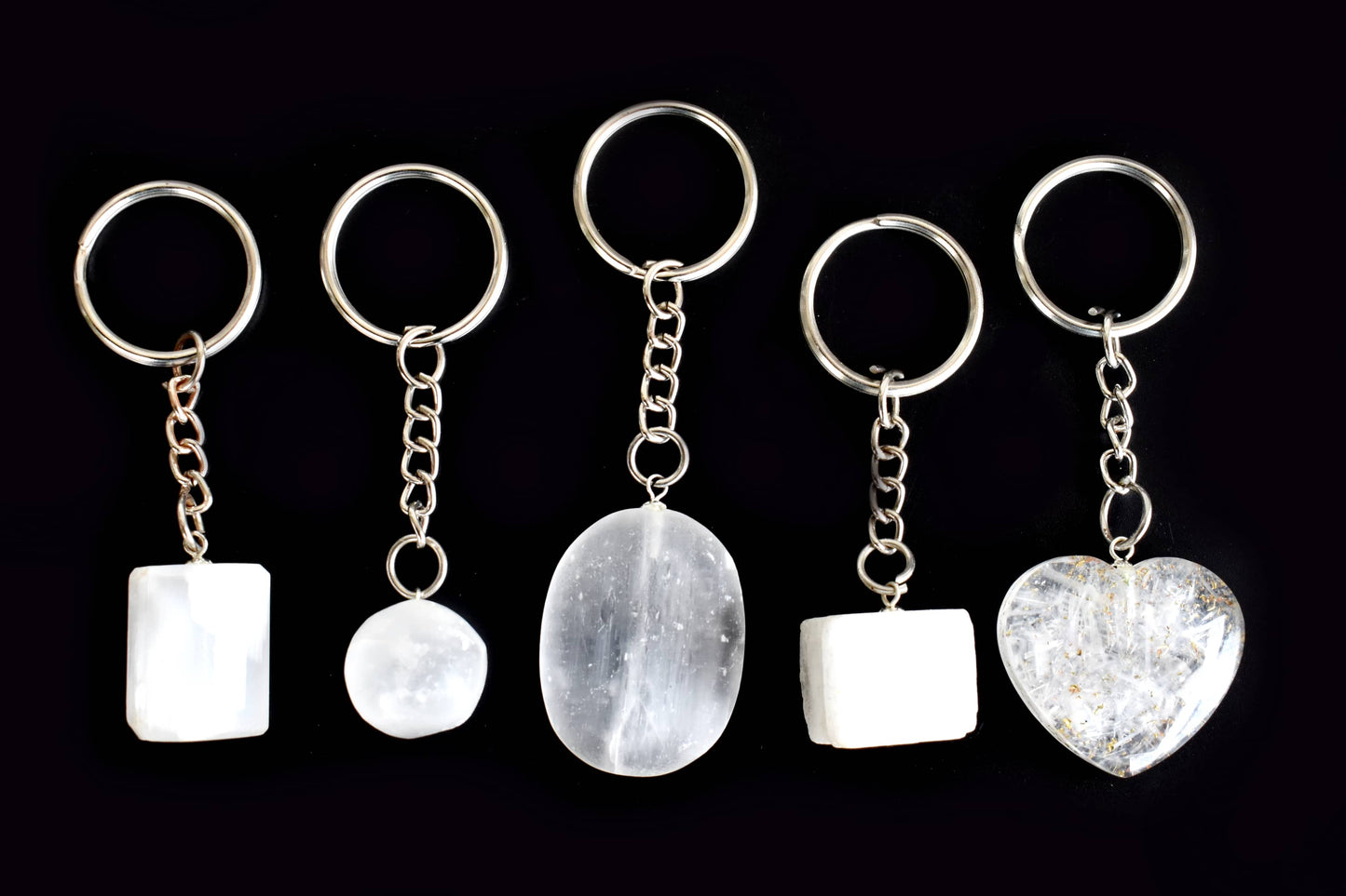 Selenite Key Chain