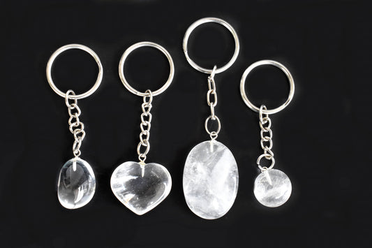 Clear Quartz Key Chain