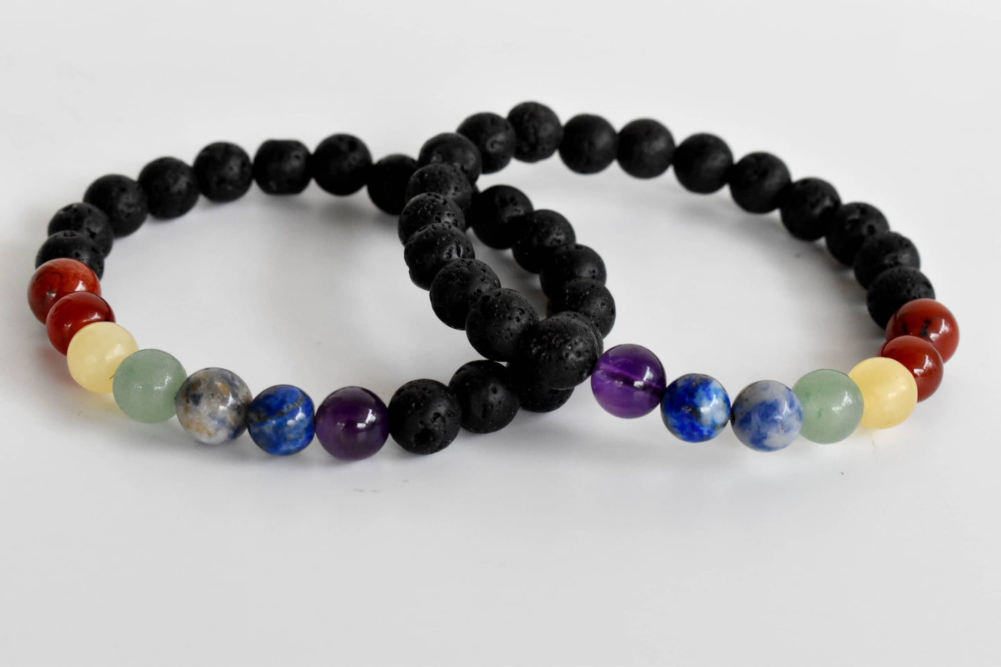 Lava with 7 Chakra Diffuser Bracelet