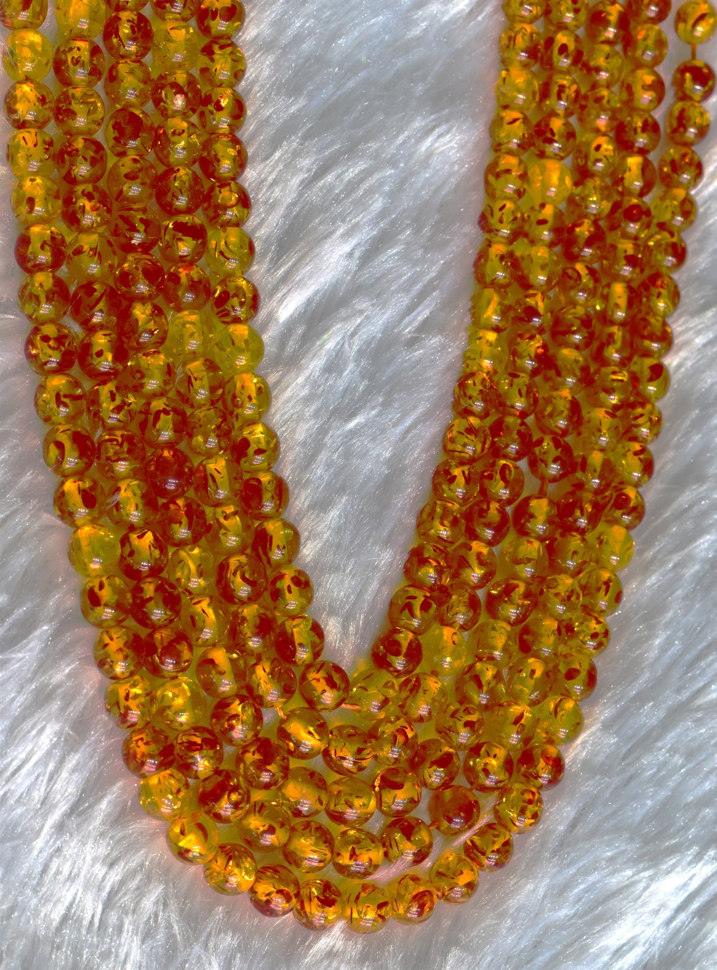 Amber Dyed Crystal Beads for Jewelry | Gemstone Beads