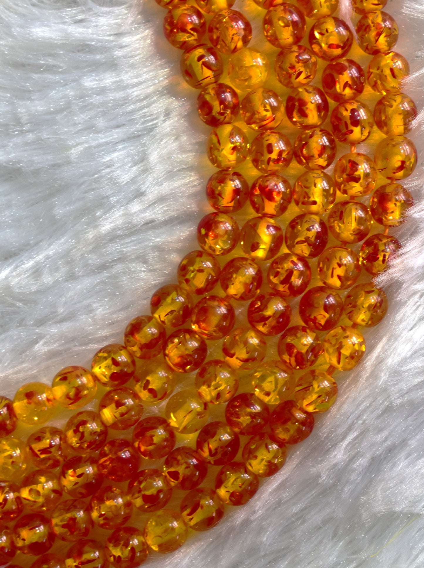Amber Dyed Crystal Beads for Jewelry | Gemstone Beads