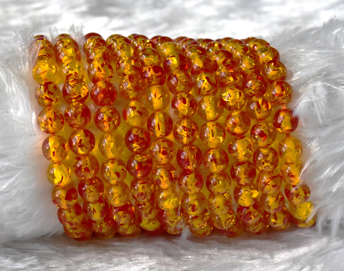Amber Dyed Crystal Beads for Jewelry | Gemstone Beads