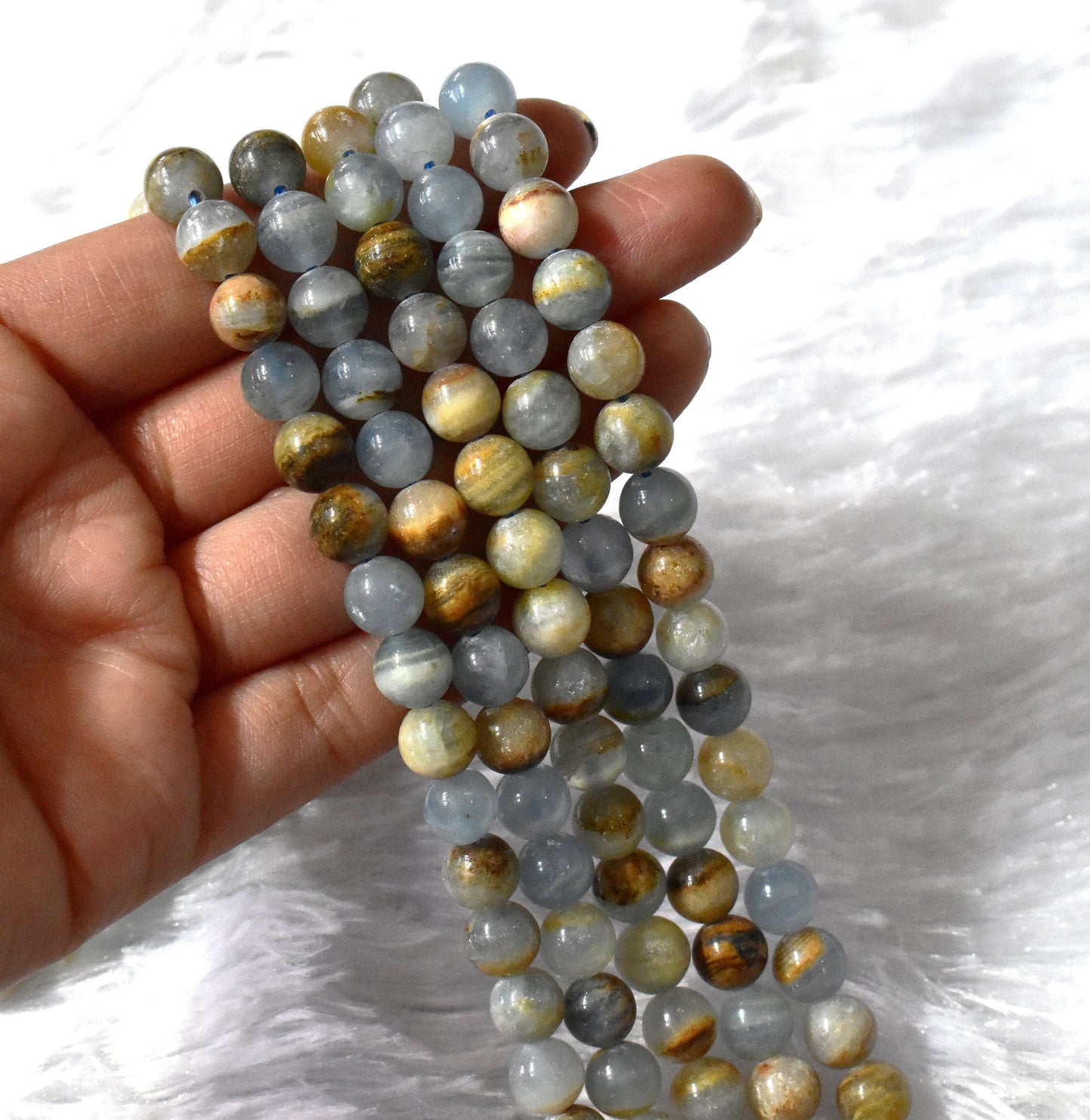 Blue Calcite Crystal Beads for Jewelry | Gemstone Beads