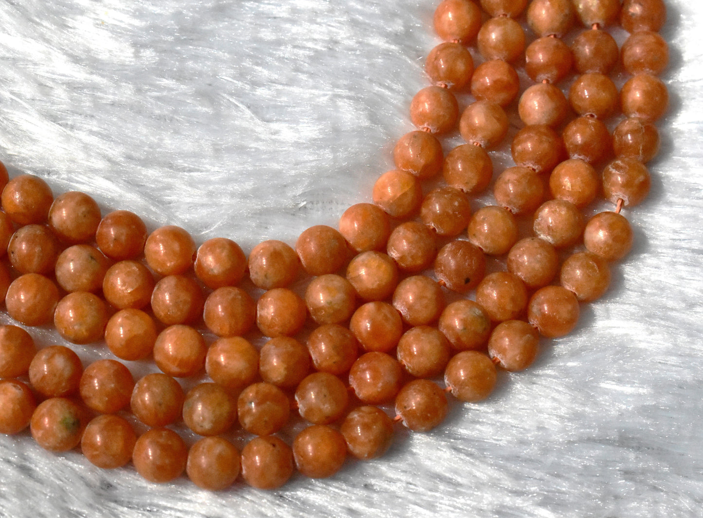 Orange Calcite Crystal Beads for Jewelry | Gemstone Beads