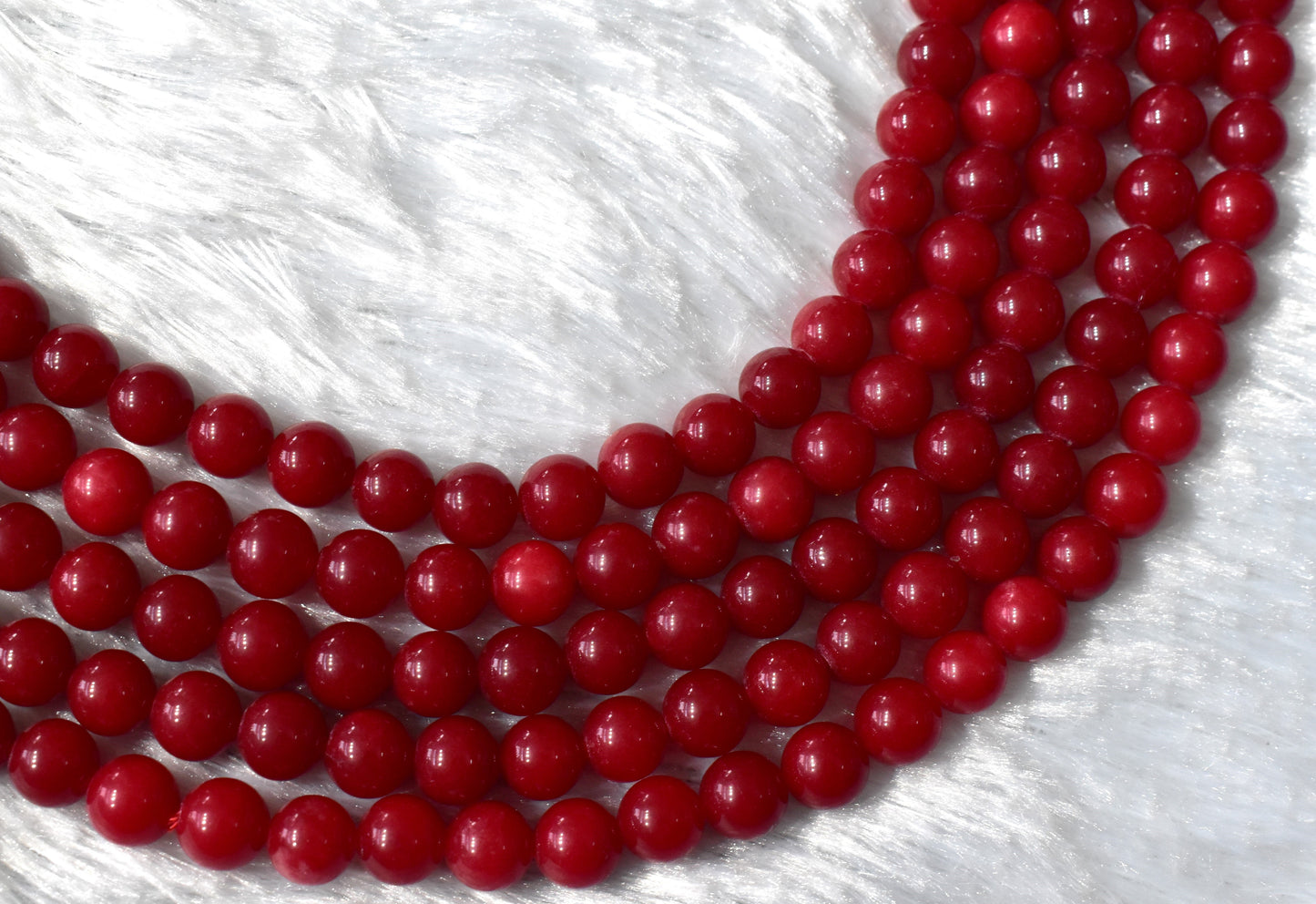 Red Coral Synthetic Crystal Beads for Jewelry | Gemstone Beads
