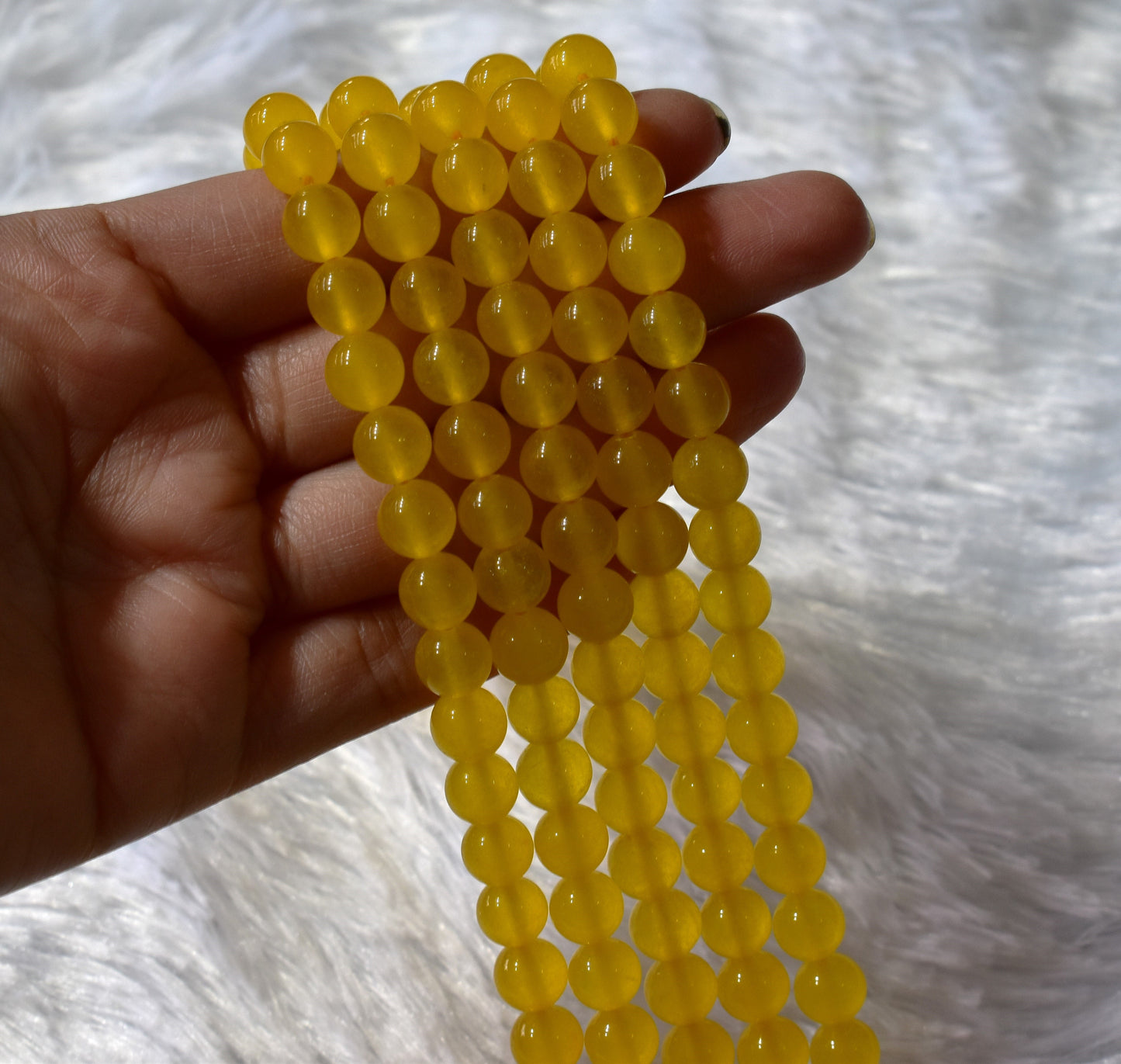 Yellow Jade Crystal Beads for Jewelry | Gemstone Beads