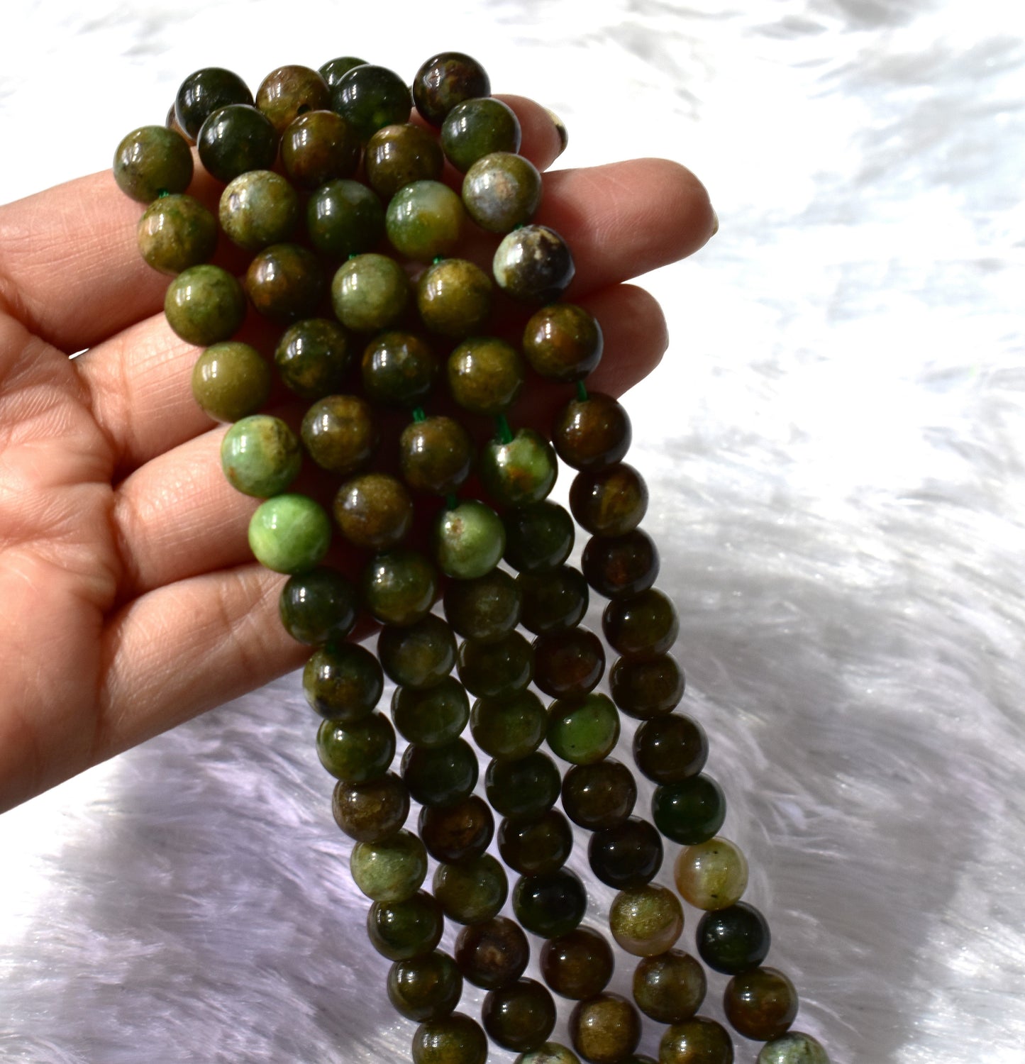 Green Opal Crystal Beads for Jewelry | Gemstone Beads