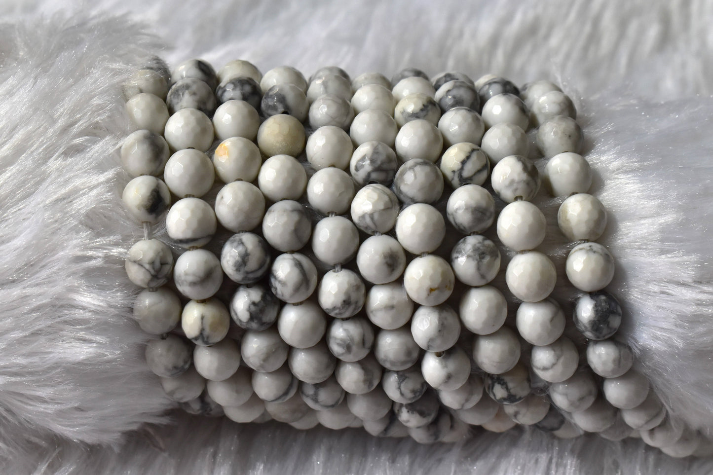 Howlite Faceted Beads | Crystal Beads for Jewelry