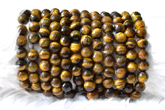 Tiger eye Faceted Beads | Crystal Beads for Jewelry