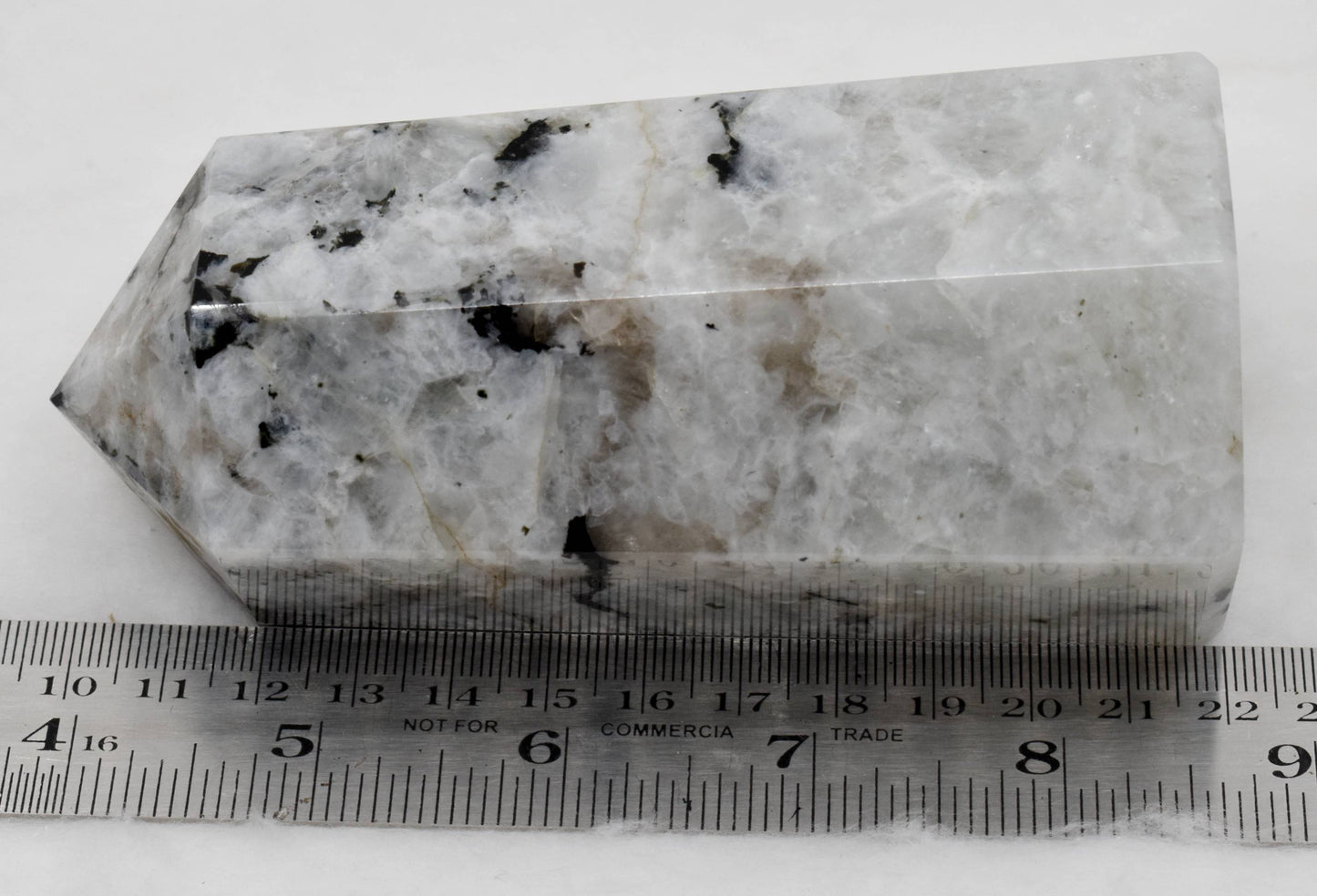 Rainbow Moonstone Obelisk Tower Point 6"