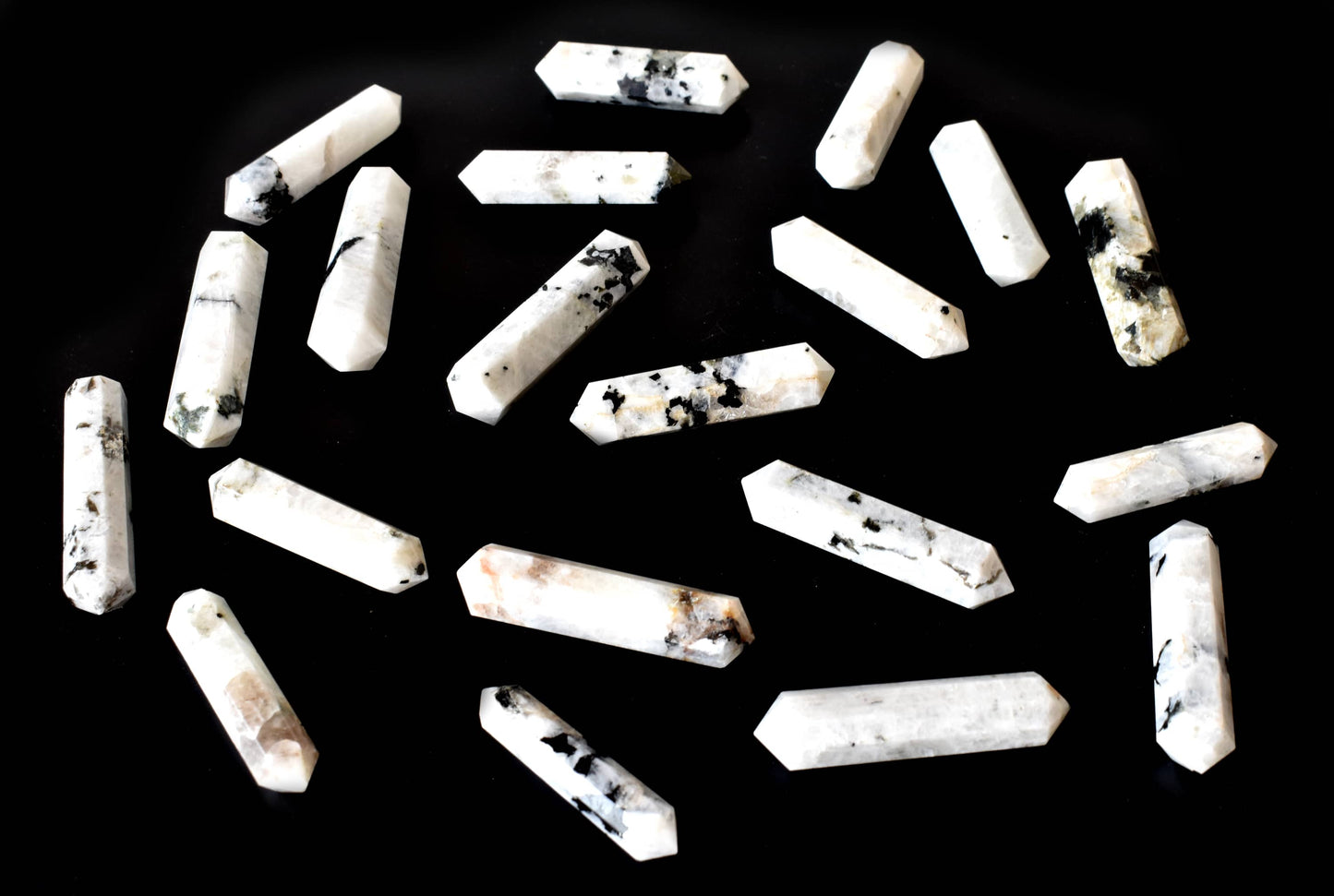 Rainbow Moonstone Double Terminated Crystal Point Pencils