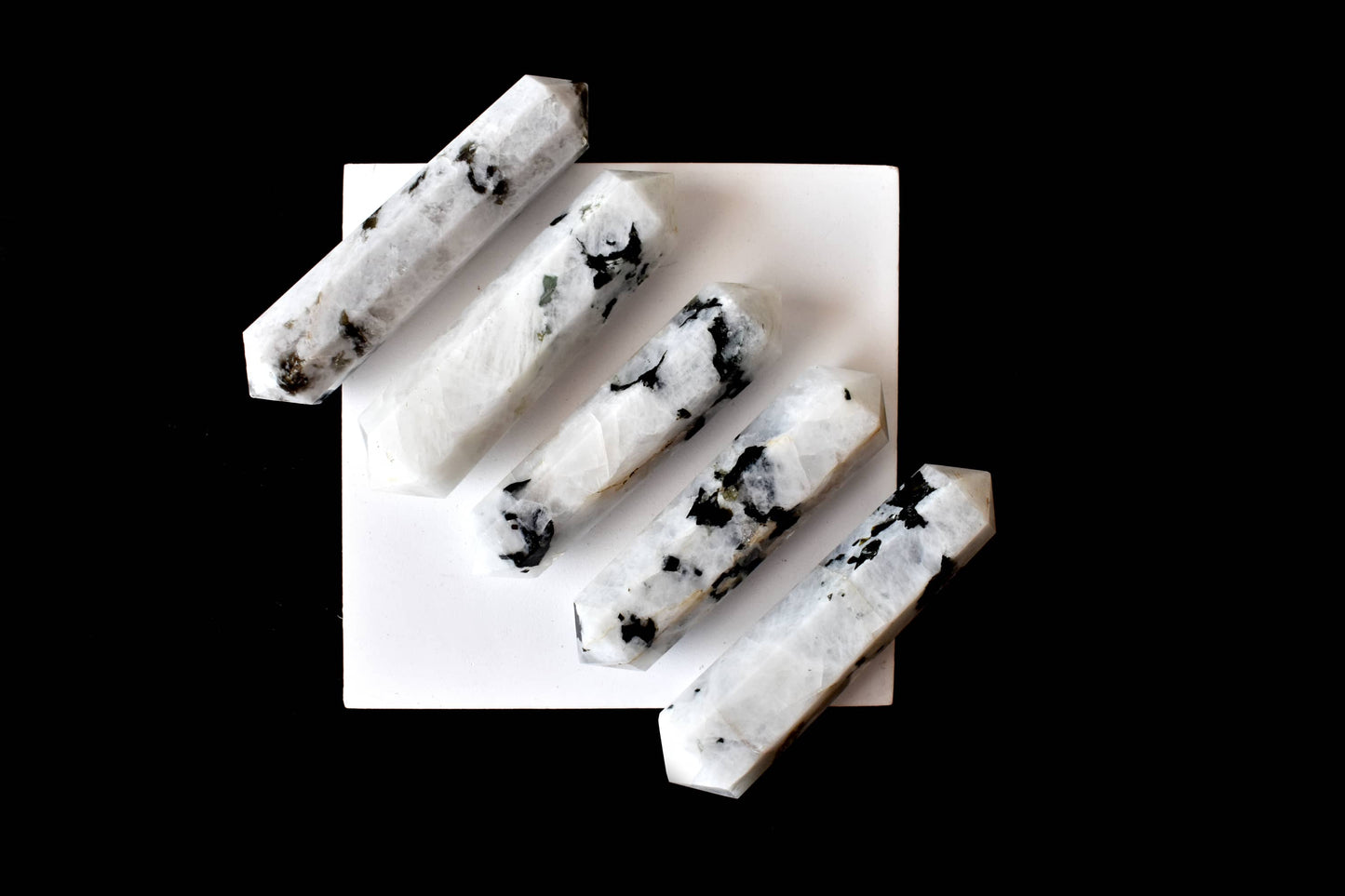 Rainbow Moonstone Double Terminated Crystal Point Pencils